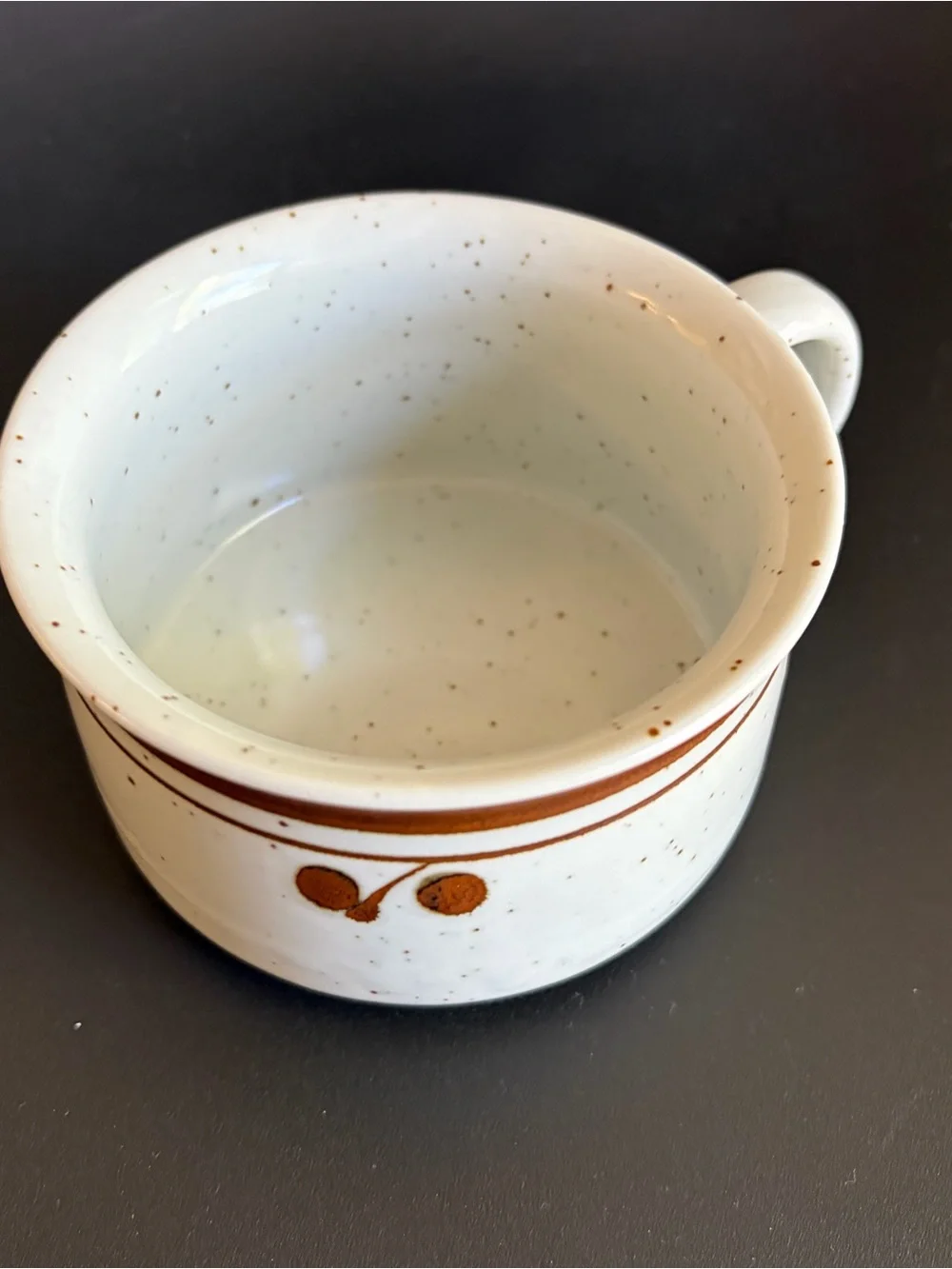 Vintage Otagiri stoneware speckled soup or chili mug